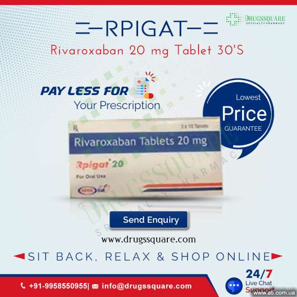 Rpigat Rivaroxaban 20 mg Tablet